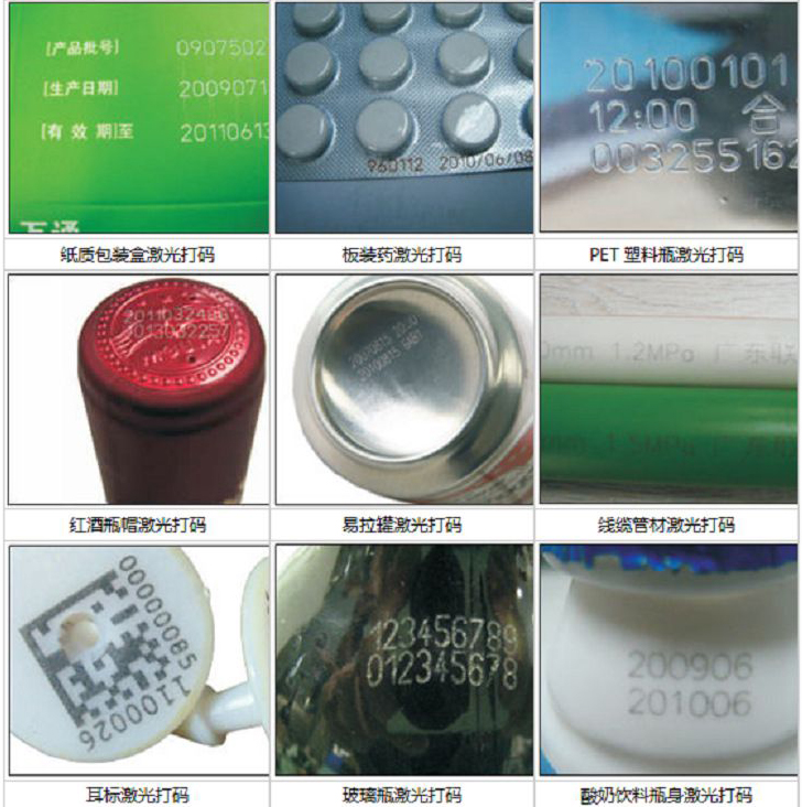 酒水飲料、食品醫(yī)藥包裝激光打標(biāo)